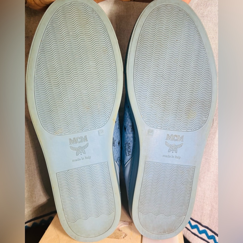 MCM visetos blue Leather high top Iconic sneakers | GC | No Box - Picture 12 of 15